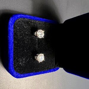 2ct Moissanite VVS 18kt gold plated studs